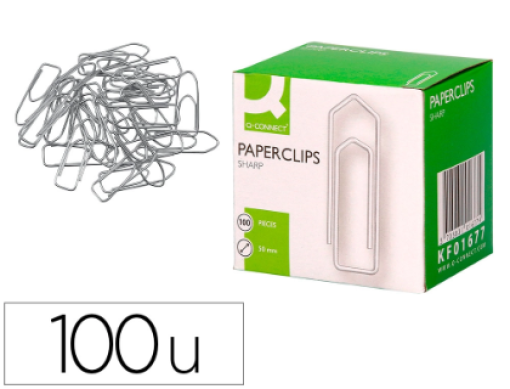Clips Q-Connect Nº4 50mm Ponta em Bico Cx.100un (KF01677)