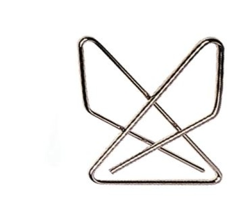 Clips Borboleta Niquelados Grande Cx.12uni