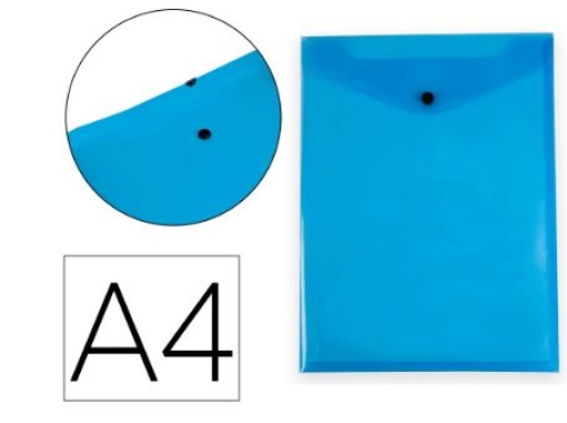 Pasta Dossier Liderpapel C/Mola e Fole Polipropileno A4 Vertical Azul Translucido