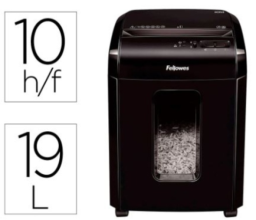Destruidora de Documentos Fellowes Capacidadee Corte 10F Seguranca P5 Destroi Agrafes e Cartoes de Credito