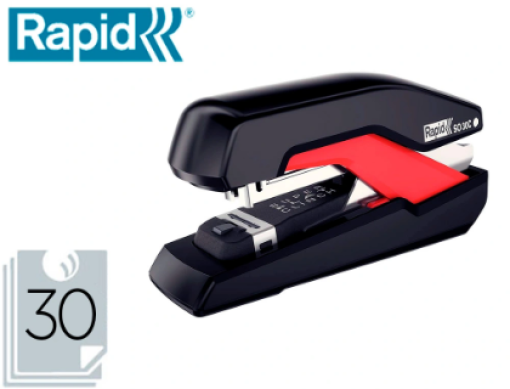 Agrafador Rapid SO30C Plastico Cap.30fls (Omnipress 30) Preto/Vermelho (5000550)