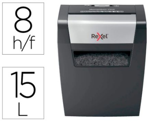 Destruidora Documentos Rexel Momentum X308 Capacidade Corte 8flhs Destroi Agrafes e Clips 15Litros (2104570EU)