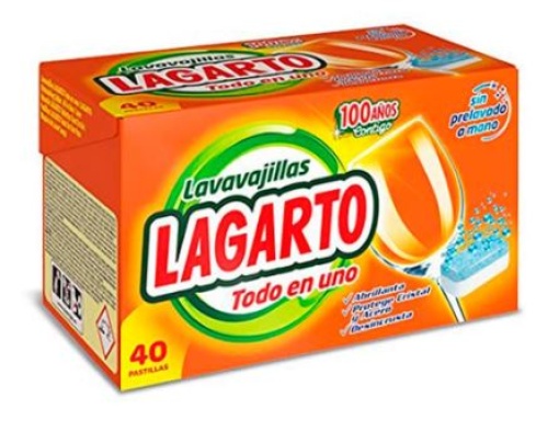 Lava Loiça Maquina Lagarto Pastilha Desencrustante Protege o Vidro e o Aço Sem Pré-lavagem Cx. 40un