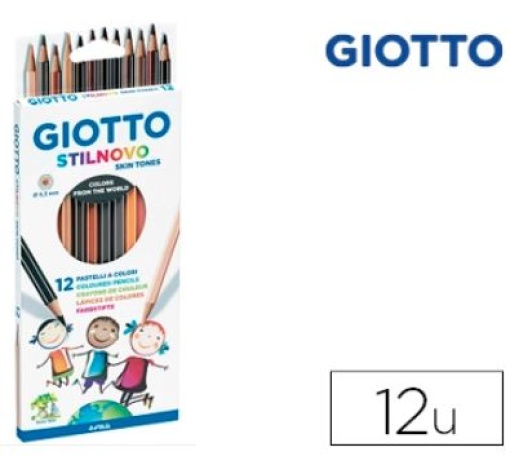 Lapis Cor Giotto Stilnovo Skin Tones 18cm Cx.12 Cores (F257400)