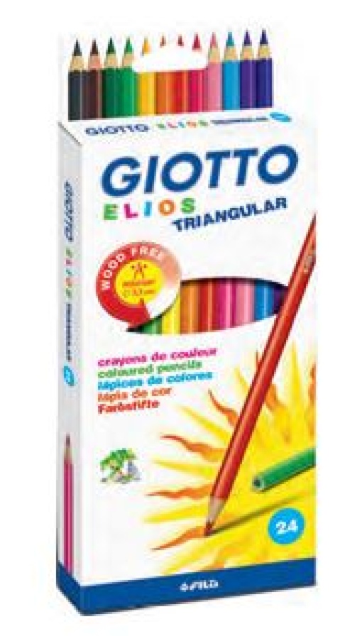 Lapis Cor Giotto Elios Triangular 18cm Cx.24 Cores (F275900) 