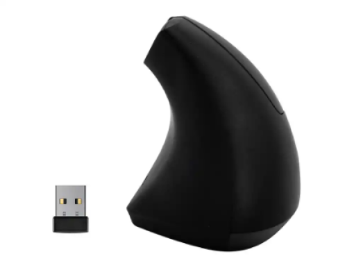 Rato Wireless Q-Connect Ergonomico Vertical Preto (KF10714)