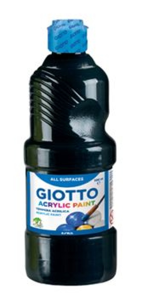 Guache Liquido Giotto Acrilico 500ml Preta