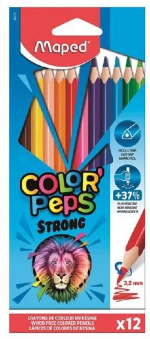 Lapis Cor Maped Peps Strong Cx.12 Cores 