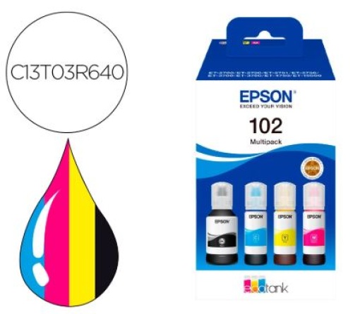 Tinteiro Epson EcoTank 102 Multipack (C13T03R640)