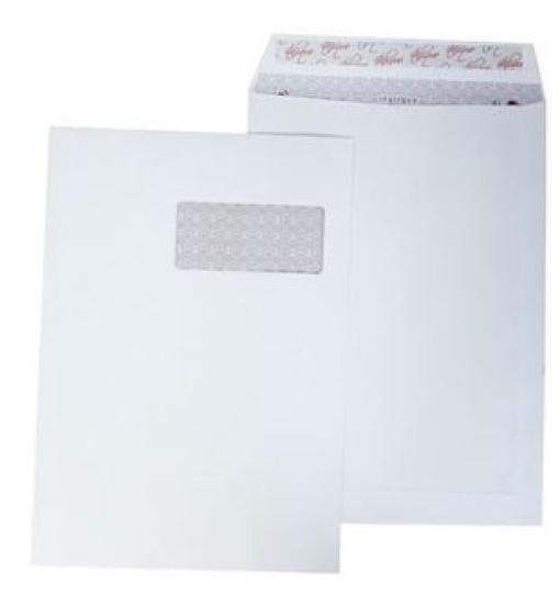 Envelope Saco Neutral C4 Branco 229x324mm C/Janela Tira de Silicone Cx.250un