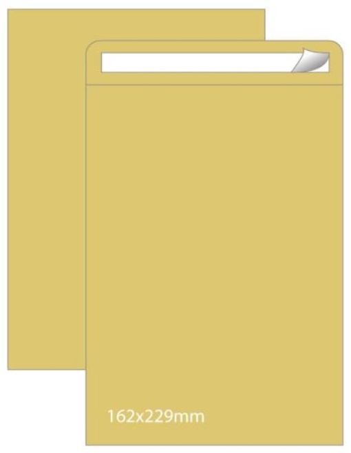 Envelope Saco Neutral C5 Kraft 162x229mm Tira Silicone Cx.250uni (SB50)
