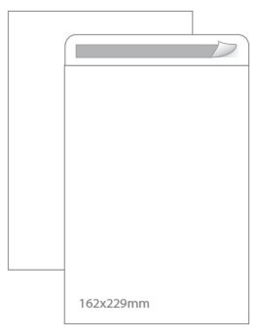 Envelope Saco Neutral C5 Branco 162x229mm Tira Silicone Cx.250un