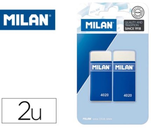 Borracha Branca Milan 4020 Migas de Pao Blister 2un