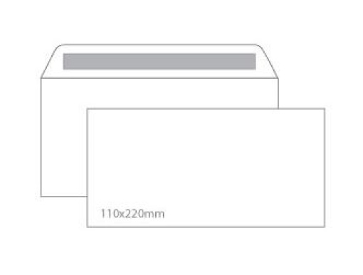Envelope DL 110x220 Autodex 90gr Branco S/Janela Cx.500