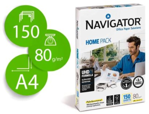 Papel Copia Navigator A4 80gr Pack de 150Folhas