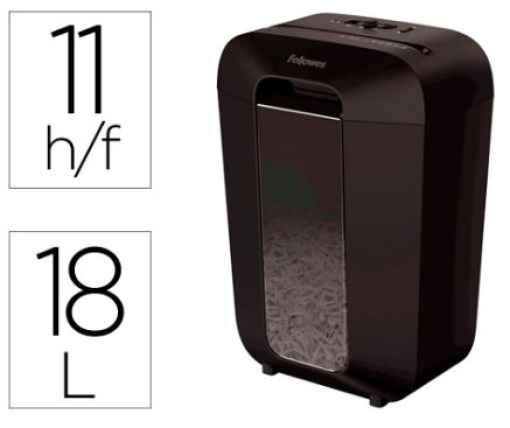 Destruidora Documentos Fellowes LX-70D Capacidade 11f Seguranca P4 Destroi Agrafos Clips e Cartoes Cesto 18L