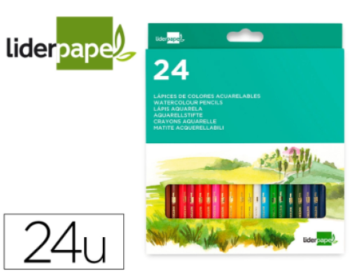 Lapis Cor Liderpapel Aguarelaveis Cx. 24Cores (LC12)