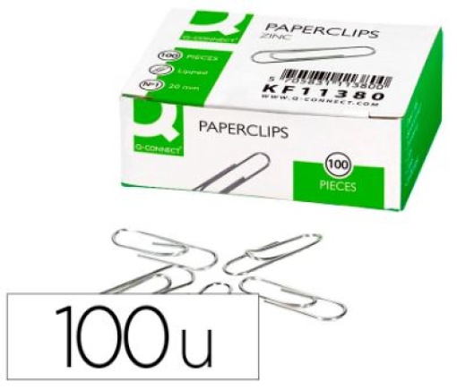 Clips Q-Connect Labiados Nº1 20mm Cx.100un (KF11380)