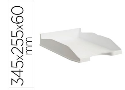 Tabuleiro de Secretaria Archivo 2000 Ecogreen Plastico 100% Reciclado e Reciclavel Empilhavel A4 Branco Pastel (742 BL PS)
