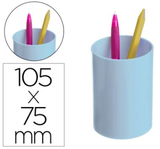 Porta Lapis Archivo 2000 Ecogreen Plastico 100% Reciclado e Reciclavel Azul Pastel