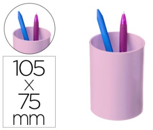 Porta Lapis Archivo 2000 Ecogreen Plastico 100% Reciclado e Reciclavel Rosa Pastel