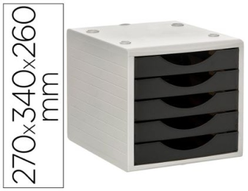Bloco Classificador de 5 Gavetas Q-Connect Preto (KF11531)