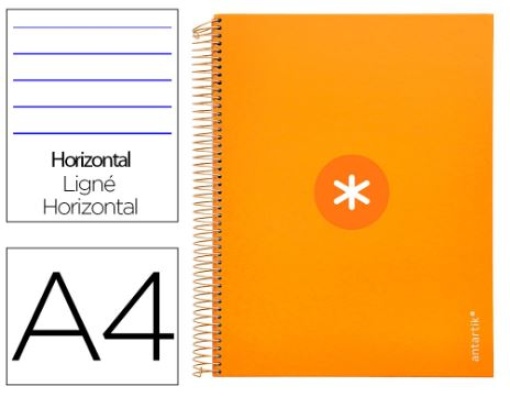 Caderno Espiral Liderpapel Antartik A4 Capa Forrada 120F 100gr Pautado Mostarda (Capa Dura) (KH03) 