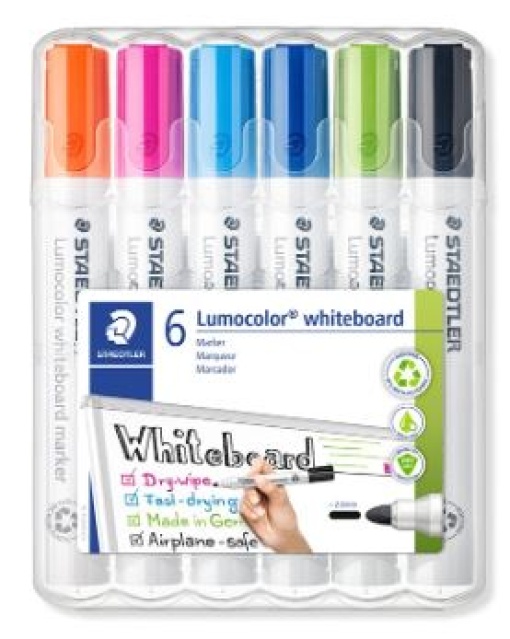 Marcador Quadro Branco Staedtler Lumocolor 351 Cx.6 Cores Sortidas (351-WP6-1)