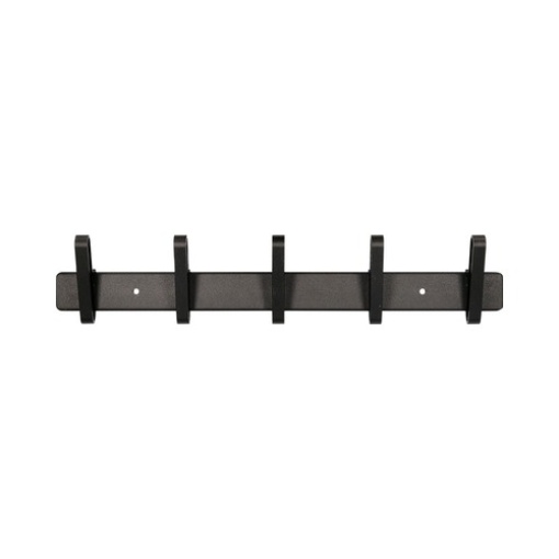 Cabide Liderpapel Parede Metalico 5 Suportes Preto 430x88x55mm (PH02)