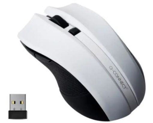 Rato Q-Connect Otico Sem Fios 1000dpi Recetor USB 2,4ghz Branco (KF10970)