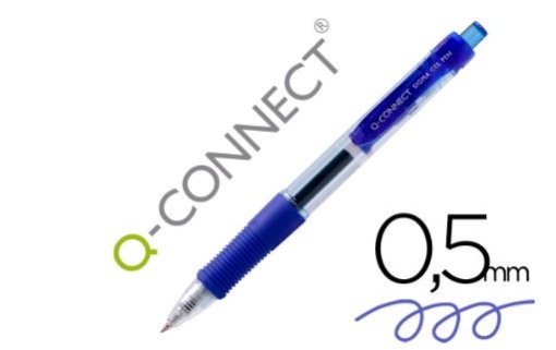 Esferografica Gel Q-Connect Sigma Retratil 0,5mm Azul (KF00382)