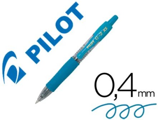 Esferografica Pilot G2 Pixie Az. Claro Tinta Gel Retratil Pega Borracha. (NG2PAC)