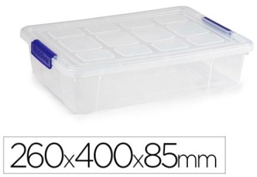 Caixa de Armazenagem Plasticforte 5L Nº30 Transparente C/Tampa 260x400x85mm (12777)