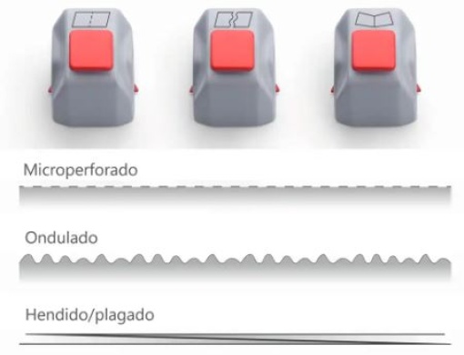 Cabeca de Corte Dahle Para Cisalhas 508 Conjunto 3un Microperfurado/Ondas /Fenda