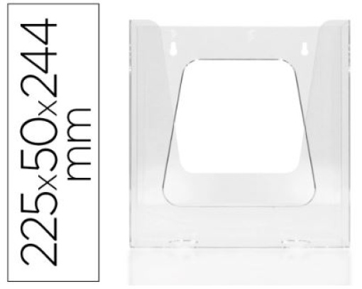 Expositor de Parede Q-Connect Metacrilato um Compartimento A4 Transparente 225x50x244mm (9005CSTP)