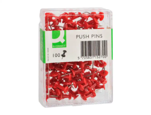 Alfinetes Sinalizacao Q-Connect Vermelho Cx.100un (KF15270)