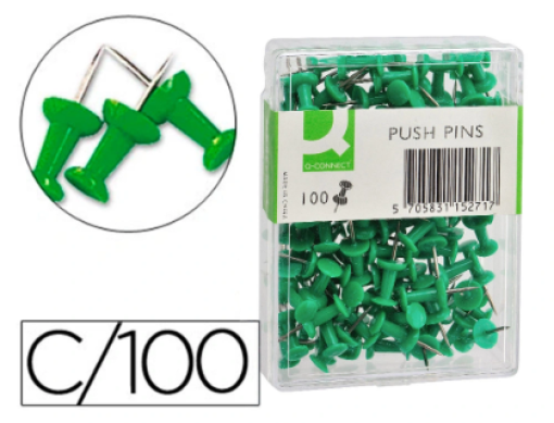 Alfinetes Sinalizacao Q-Connect Verde Cx.100un (KF15271)