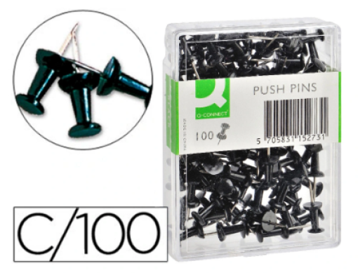 Sinalizador de Planos Q-Connect Preto Cx.100un (KF15273)