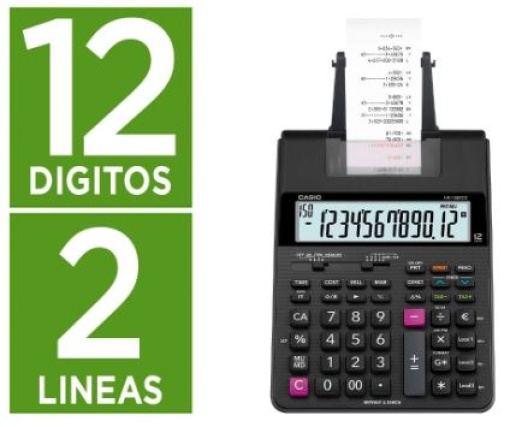 Calculadora de Secretaria Casio HR150RCE 12 Digitos C/Fita