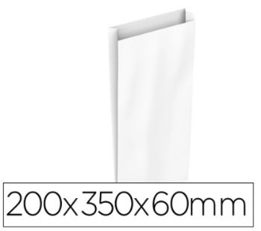Envelope Basika Celulose Branco M C/ Fole 200x350x60mm Pack 25 (02034000)
