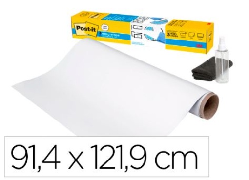 Quadro Branco Post-it Super Sticky Flex Rolo Adesivo Removivel 91,4x121,9cm