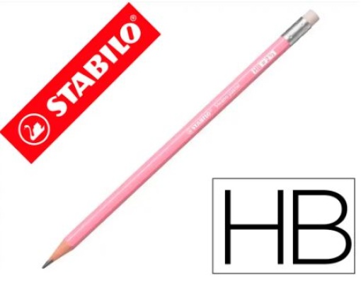 Lapis Grafite Stabilo Swano Com Borracha 2,2mm HB Rosa Pastel Cx.12un (4908/05-HB)