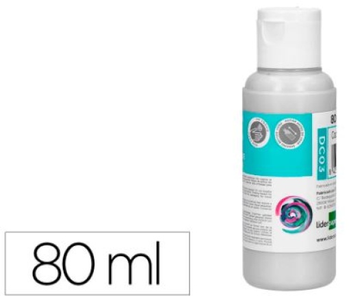 Guache Liquido Liderpapel Acrilico 80ml Branco (DC03)