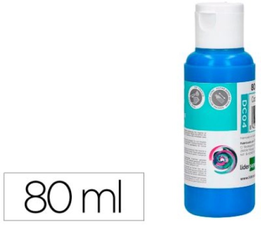 Guache Liquido Liderpapel Acrilico 80ml Azul (DC04)