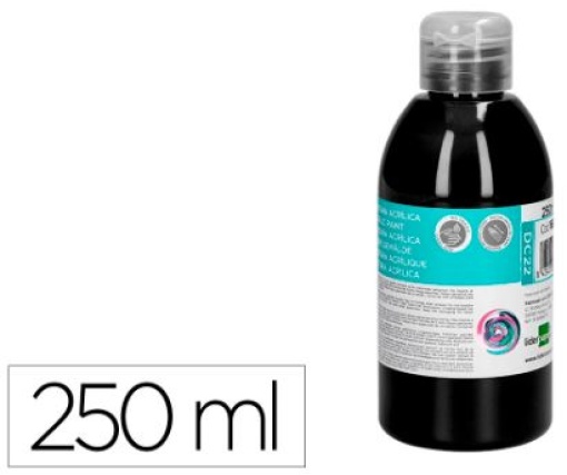 Tinta Acrilica Liderpapel Preta 250ml (DC22)
