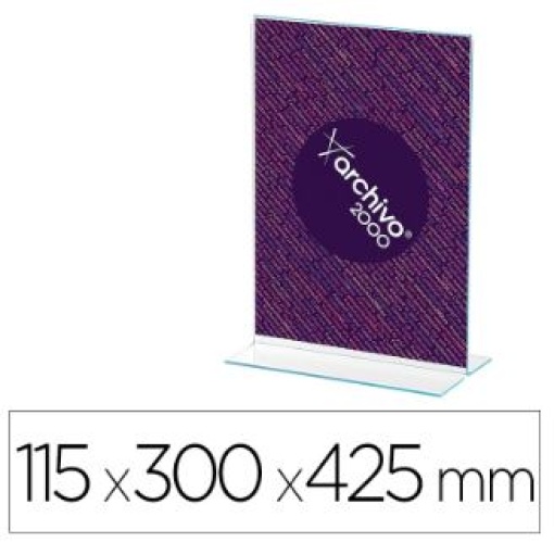 Expositor Secretaria Archivo 2000 T Poliestireno Transparente A3 Vertical Dupla Face (21103 CS TP)