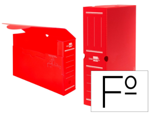 Caixa Arquivo Definitivo Liderpapel Polipropileno 360x260x100mm Vermelho (DF10)
