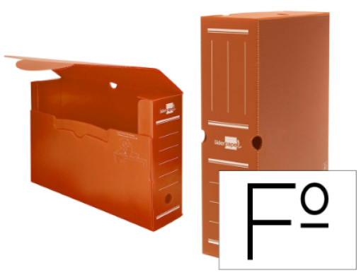 Caixa Arquivo Definitivo Liderpapel Polipropileno 360x260x100mm Castanho (DF08)