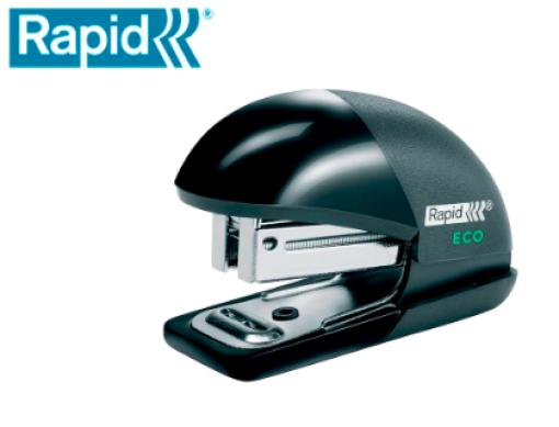 Agrafador Rapid Mini Fashion Eco Plastico 100% Reciclado Cap.10fls (24/6-26/6) Preto (24846201)