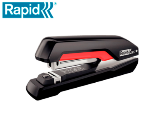 Agrafador Rapid S17 FullStrip Plastico Cap.30fls (24/6-26/6) Preto/Vermelho (5000538)